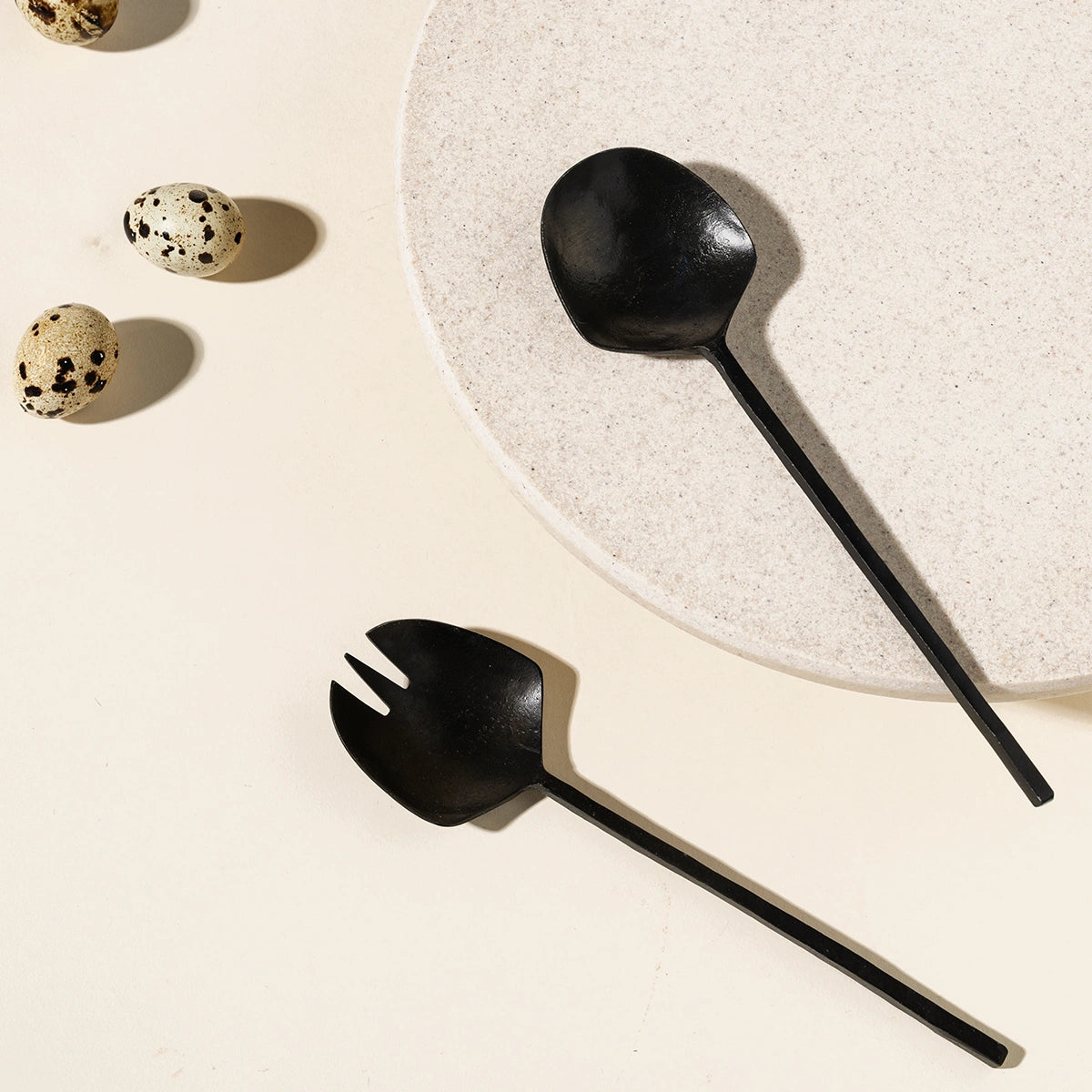 Black Iron Salad Servers