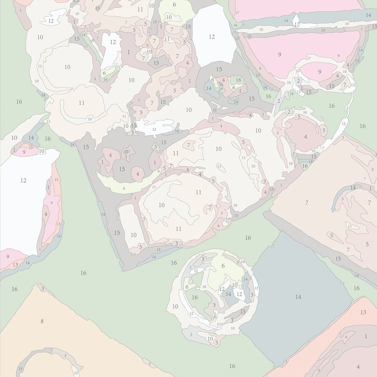 Paint Like Frida paint by numbers kit. Artwork option: Cider tasting at gurney's