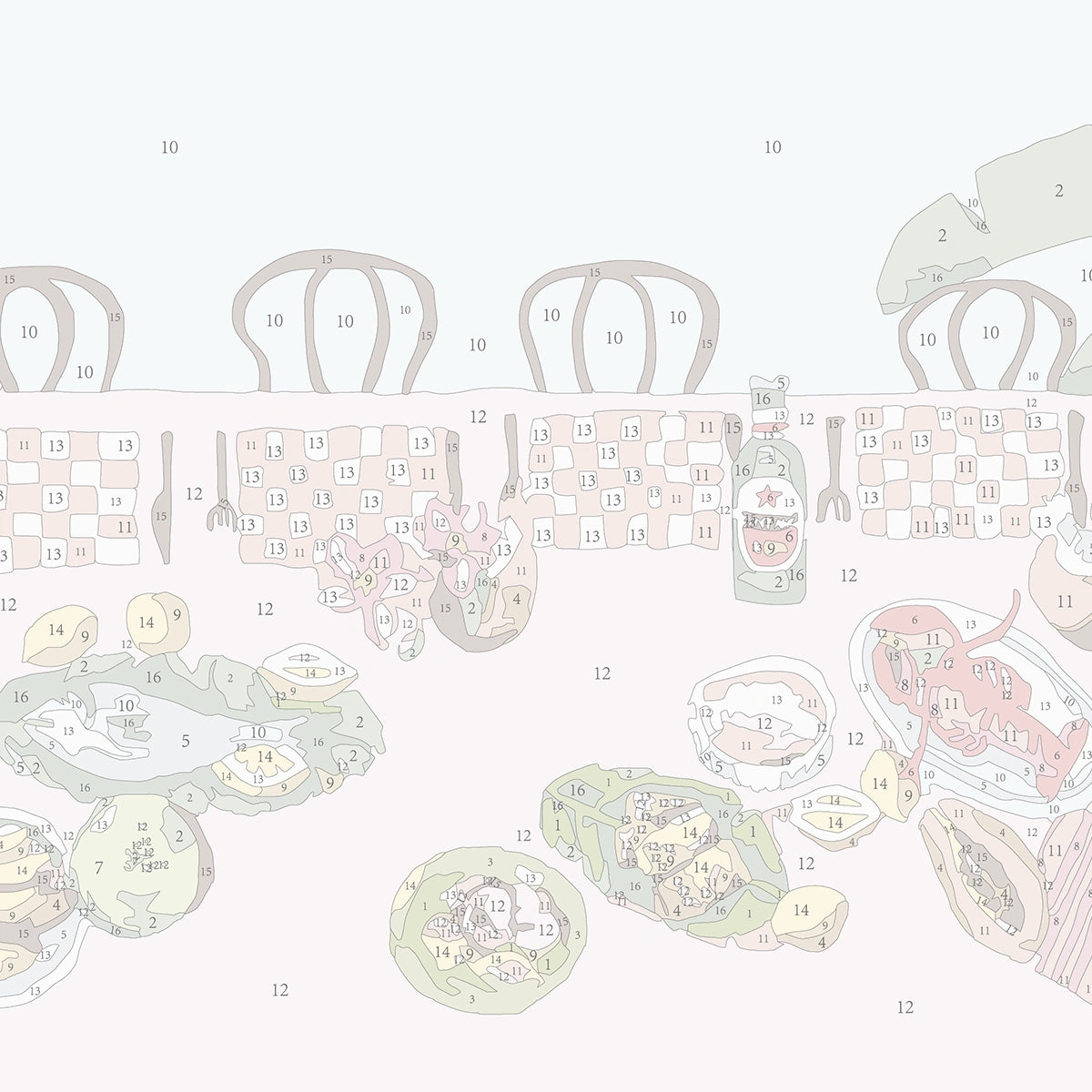 Paint Like Frida paint by numbers kit. Artwork option: School holidays.