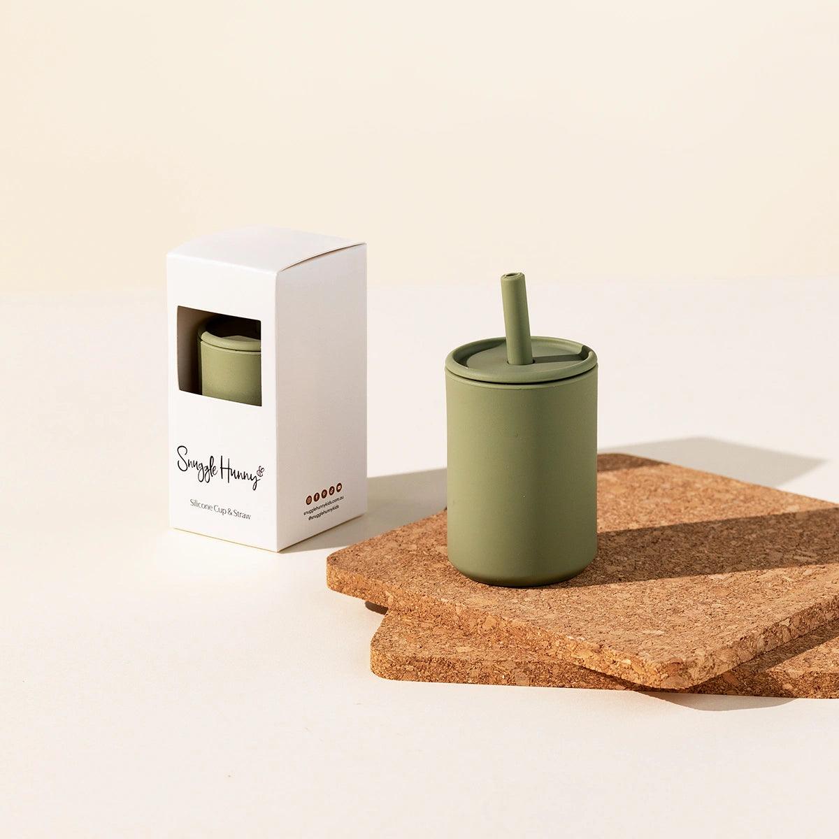 Snuggle Hunny Silicone Cup & Straw