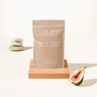 Bag of sugar scrub with coconut and coffee scent 