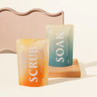 Slowdown Body Scrub and Bath Soak sachets